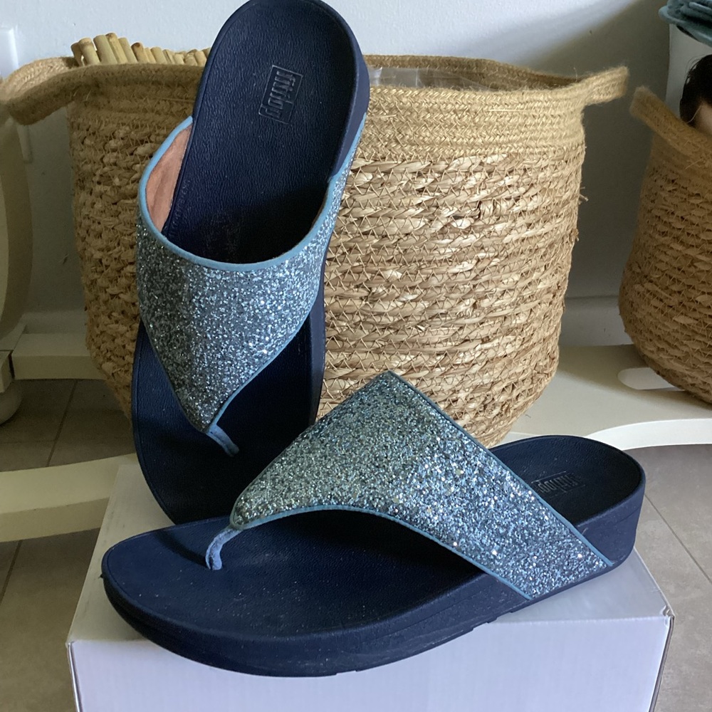 🩴 FITFLOP Shimma Glitter thong sandals EUC